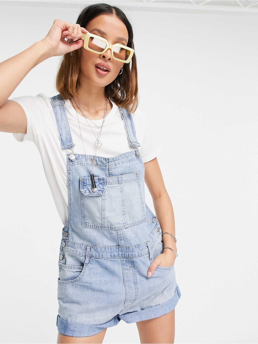 WE THE FREE Denim Shortalls
